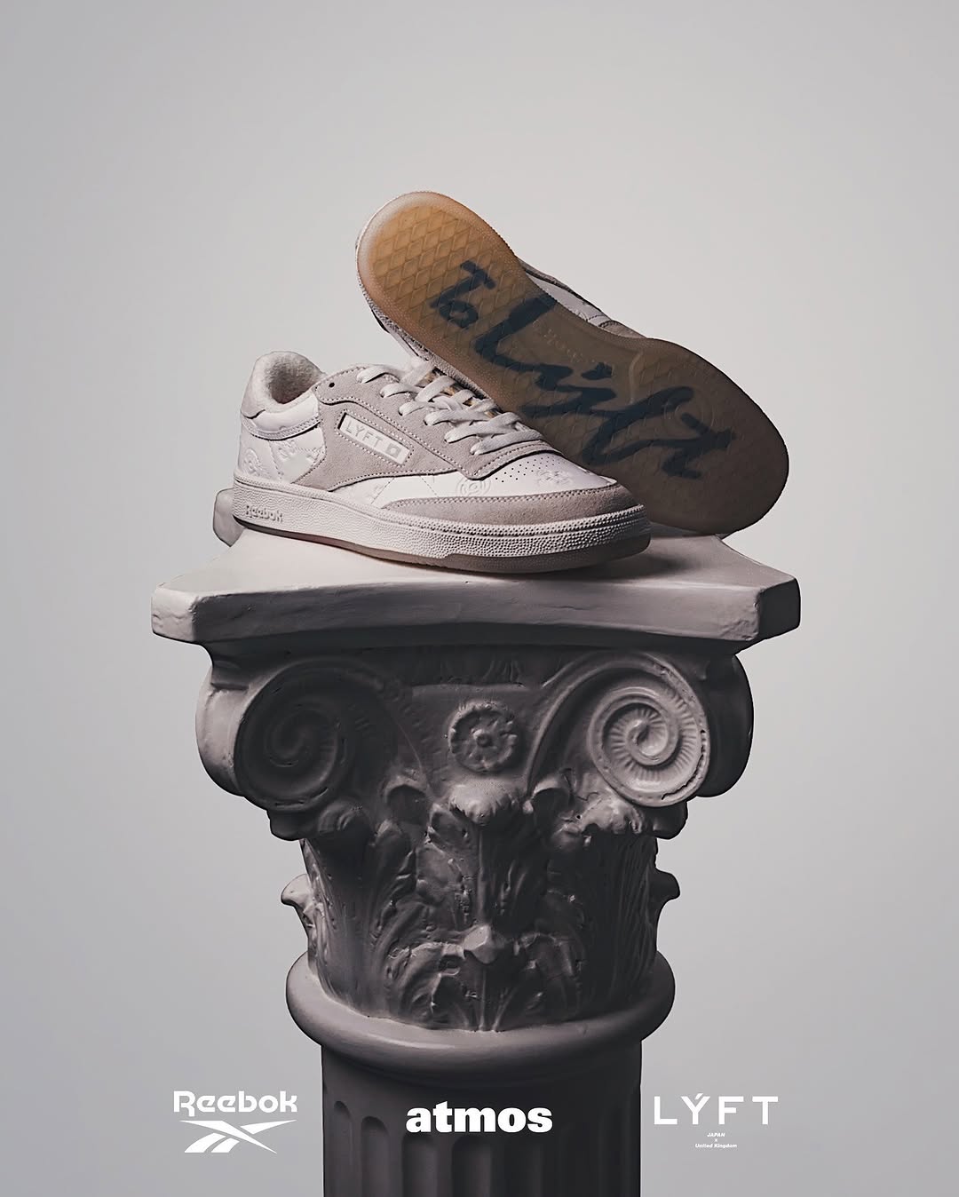 【2025年 2/28 発売】atmos x LYFT × REEBOK CLUB C VINTAGE 85 (アトモス リフト リーボック クラブ C ビンテージ) [R00030]