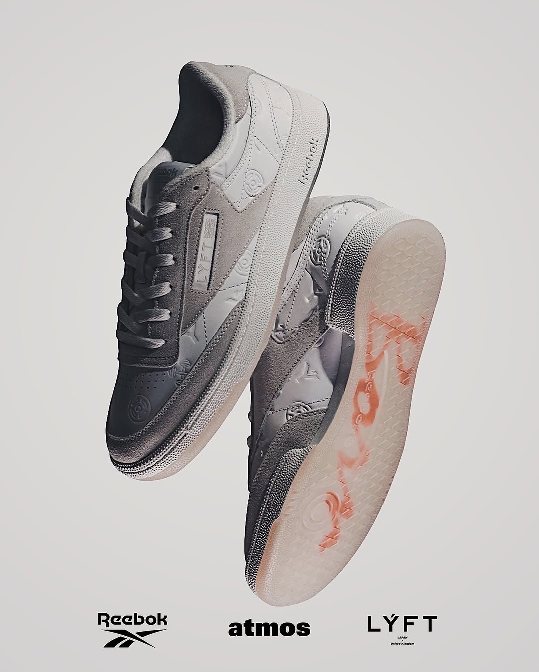 【2025年 2/28 発売】atmos x LYFT × REEBOK CLUB C VINTAGE 85 (アトモス リフト リーボック クラブ C ビンテージ) [R00030]