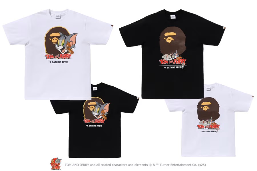 A BATHING APE × トムとジェリー 2025 コラボレーションが2/22 & 3/1 発売 (ア ベイシング エイプ TOM AND JERRY)