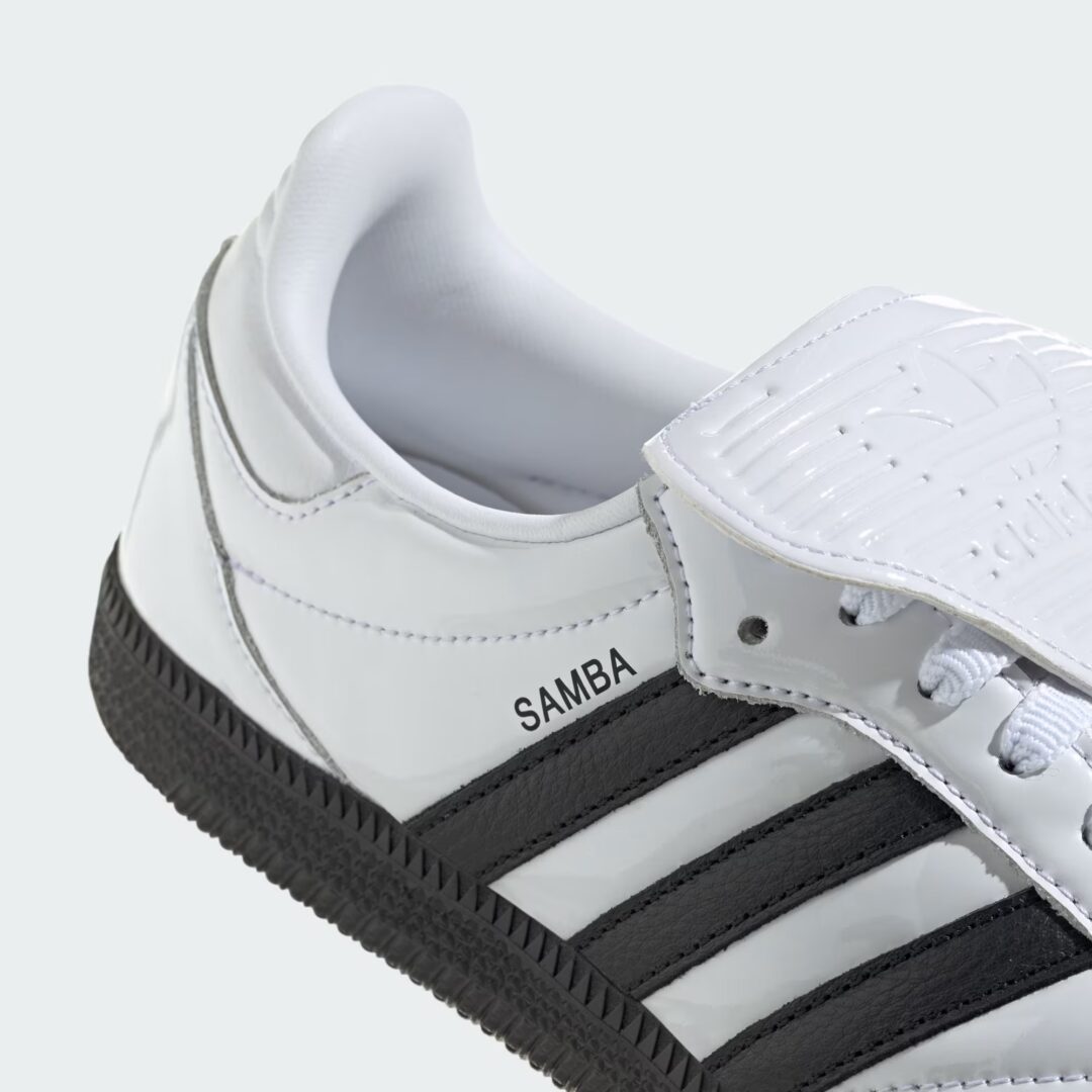 【2025年 発売】adidas Originals SAMBA Long Tongues “Patent Leather/Cloud White/Core Black” (アディダス オリジナルス サンバ ロングタン “パテントレザー/ホワイト/ブラック”) [JI2706/JI2707]