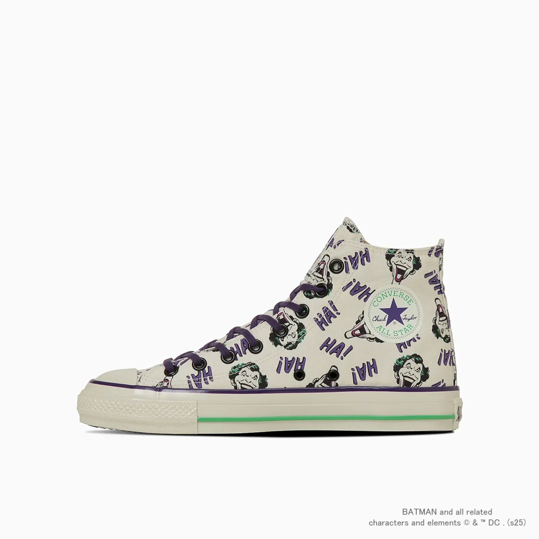 【2025年 2/21 発売】アメコミ出版社「DC」× CONVERSE ALL STAR AGED HI “Joker/Batman” (コンバース オールスター エイジド “ジョーカー/バットマン”) [31314040/31314041]