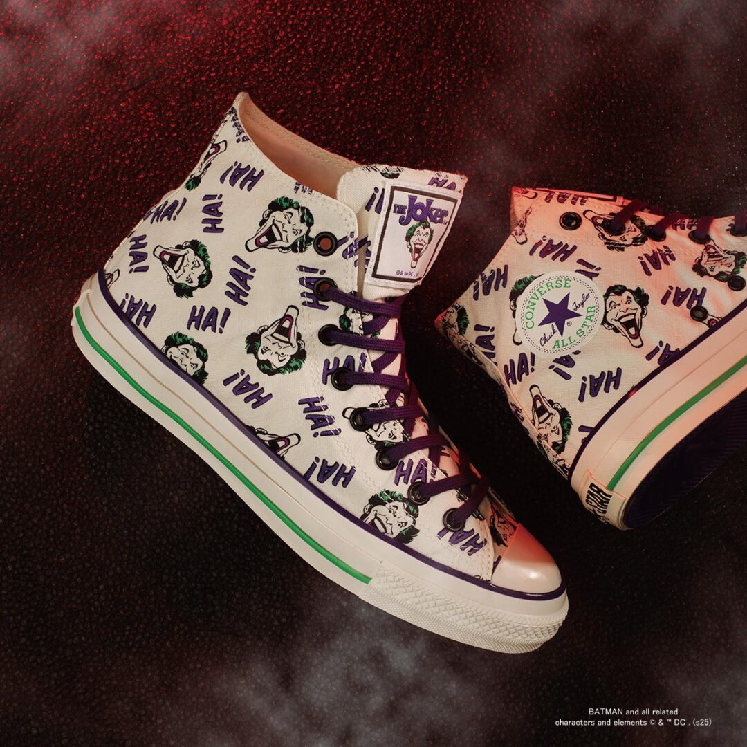 【2025年 2/21 発売】アメコミ出版社「DC」× CONVERSE ALL STAR AGED HI “Joker/Batman” (コンバース オールスター エイジド “ジョーカー/バットマン”) [31314040/31314041]