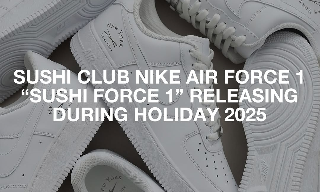 【2025年 秋 発売予定】Sushi Club × NIKE AIR FORCE 1 LOW "White/Summit White" (スシクラブ ナイキ エア フォース 1 ロー "ホワイト/サミットホワイト") [II6234-100]