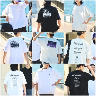 Columbia × FREAK’S STORE 別注 2025 SS インペリアルパーク バックプリント クルーネックTシャツ (コロンビア フリークスストア 春夏)