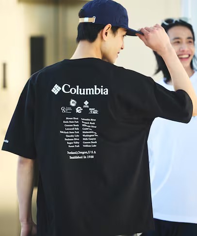 Columbia × FREAK’S STORE 別注 2025 SS インペリアルパーク バックプリント クルーネックTシャツ (コロンビア フリークスストア 春夏)