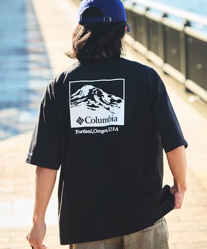 Columbia × FREAK’S STORE 別注 2025 SS インペリアルパーク バックプリント クルーネックTシャツ (コロンビア フリークスストア 春夏)