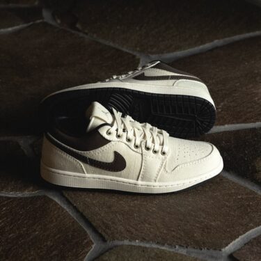 【2025年 3/14 発売】NIKE AIR JORDAN 1 LOW PREMIUM "Pale Ivory/Baroque Brown" (ナイキ エア ジョーダン 1 ロー プレミアム "ペールアイボリー/バロックブラウン") [IB8058-110]