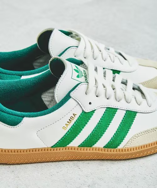 【2025年 3/21 発売】green label relaxing × adidas Originals SAMBA OG “Core White/Green” (ユナイテッドアローズ アディダス オリジナルス サンバ) [JI3202]