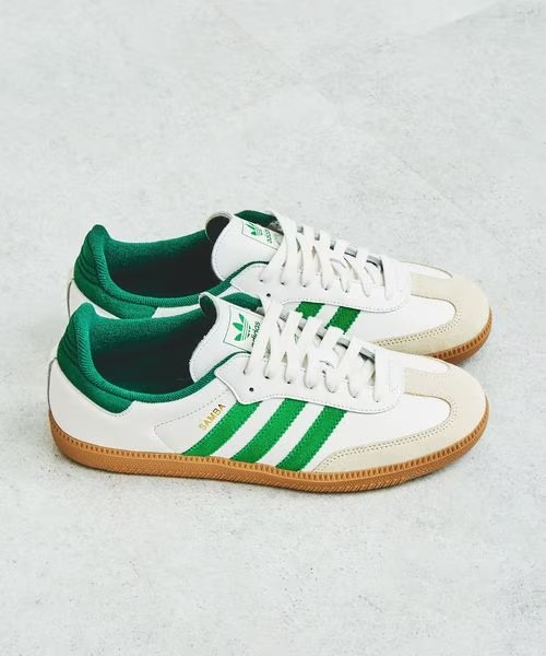 【2025年 3/21 発売】green label relaxing × adidas Originals SAMBA OG “Core White/Green” (ユナイテッドアローズ アディダス オリジナルス サンバ) [JI3202]