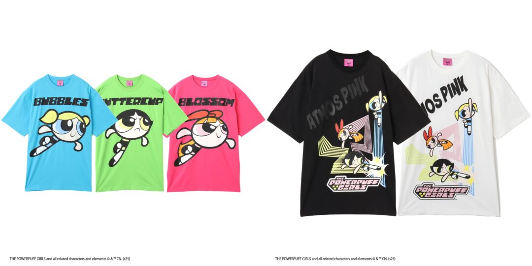 パワーパフ ガールズ × アトモスピンク コラボアイテムが2025年 3/15 発売 (atmos pink POWERPUFF GIRLS)