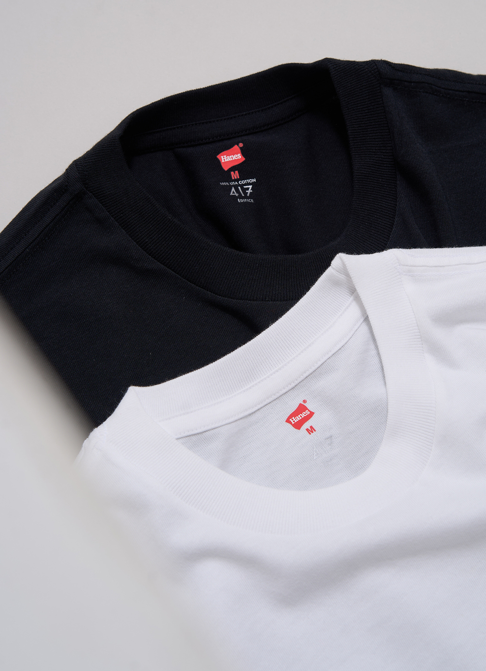 417 EDIFICE × HANES 別注 New USコットンクルーネックTシャツ “2枚セット” (エディフィス ヘインズ)