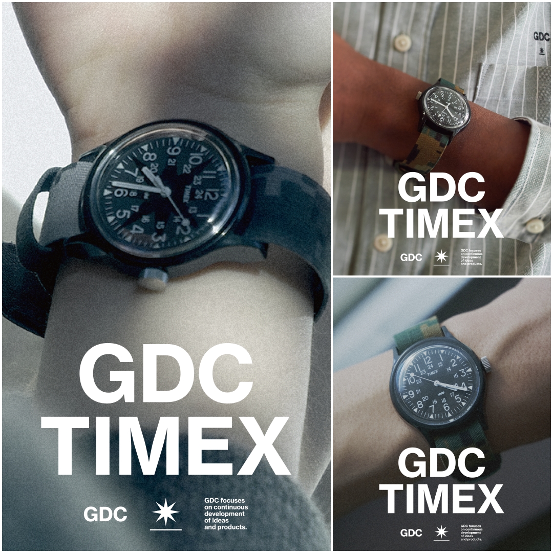 GDC × TIMEX コラボ Camber & SS TEEが2025年 3/22 発売 (ジーディーシー タイメックス 熊谷隆志)