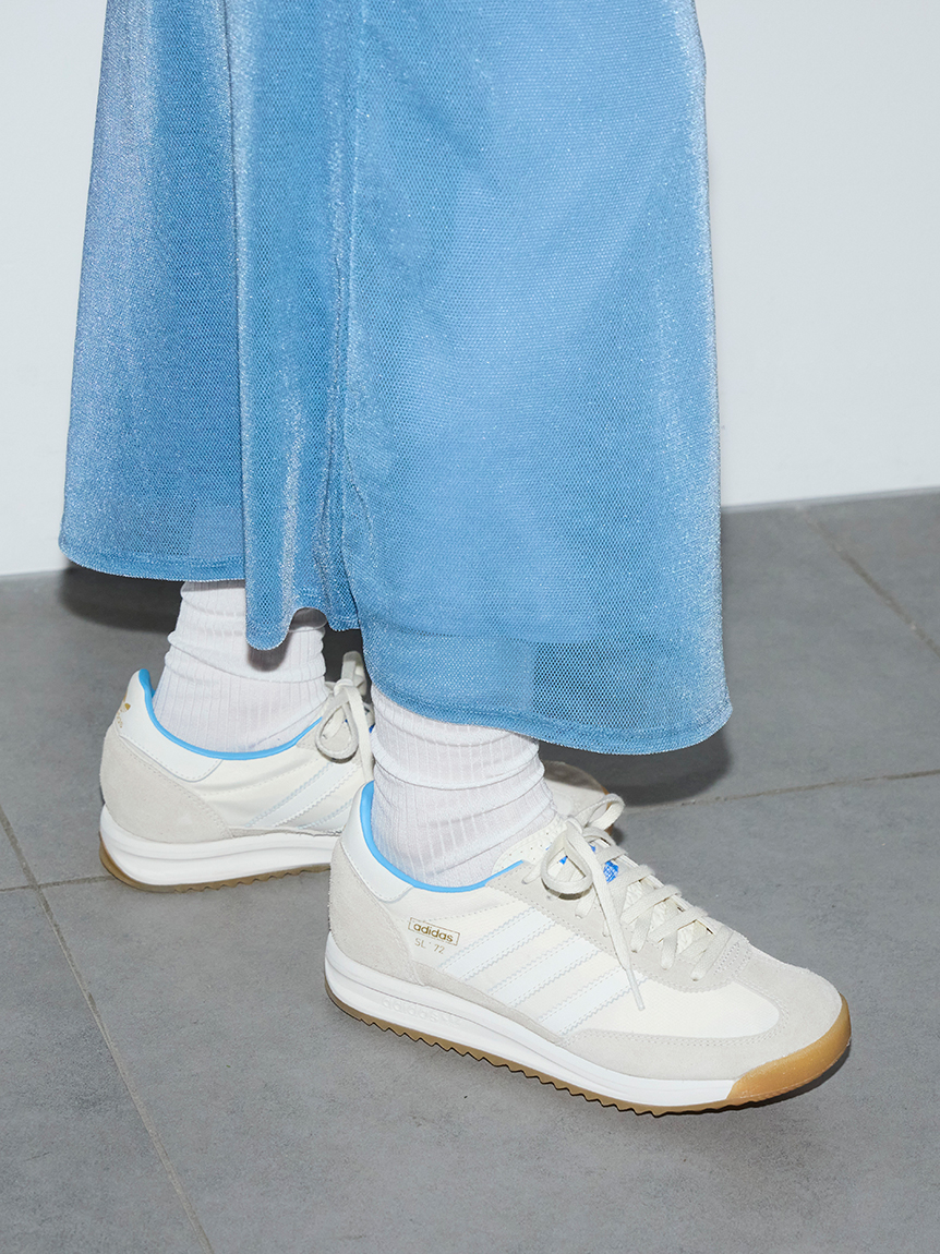 【2025年 3/20 発売】emmi × adidas Originals SL 72 RS “White/Light Blue” (エミ アディダス オリジナルス) [JQ3501]