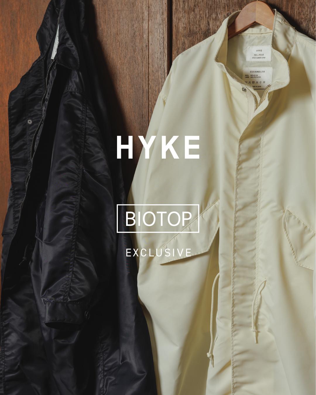 HYKE for BIOTOP 2025 SS “TYPE M-65 FIELD COAT EX”が2025年 3/8 発売 (ハイク ビオトープ)