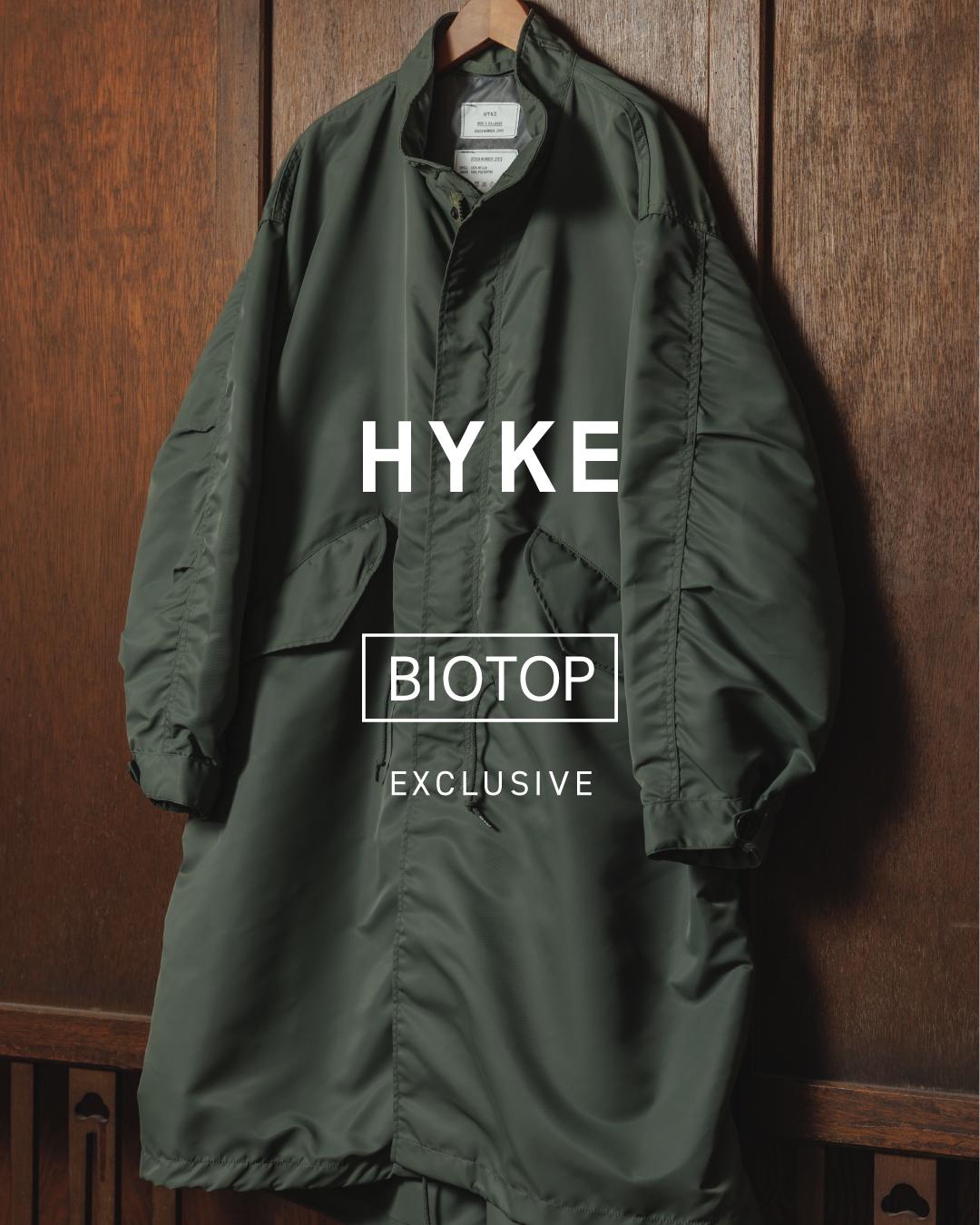 HYKE for BIOTOP 2025 SS “TYPE M-65 FIELD COAT EX”が2025年 3/8 発売 (ハイク ビオトープ)